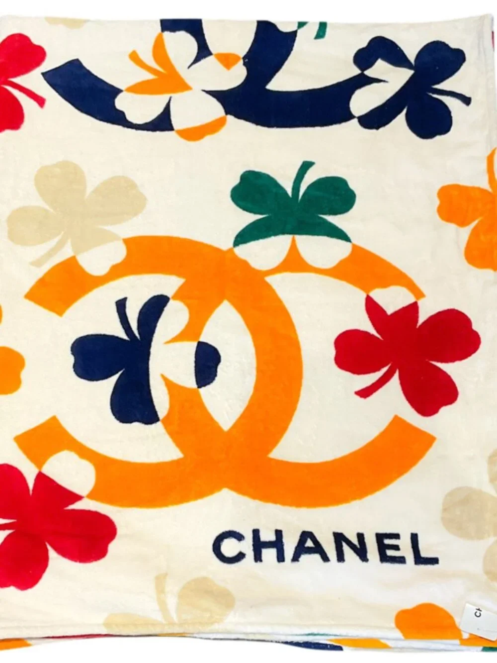 Chanel Rare Vintage Coco Beach Towel and Tote Bag Set